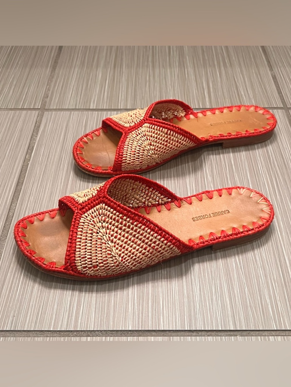 Carrie Forbes Salon Miste
Woven Raffia Sandal Red Crimson Natural
Slides - Picture 2 of 9